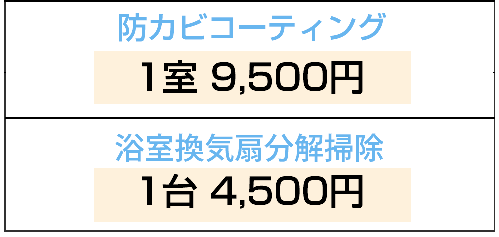 バスクリーニング価格表